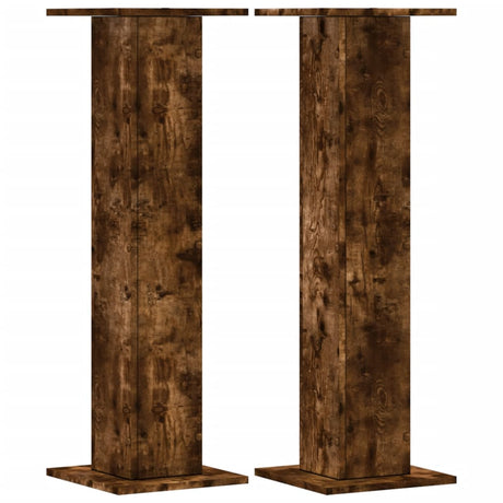 Stojaki pod głośniki Vidaxx 2 szt. 30x30x95 cm z przetworzonego drewna wędzonego dębu