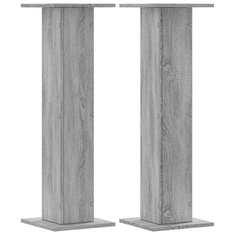 Stojaki pod głośniki Vidaxx 2 szt. 30x30x95 cm drewno przetworzone, szare sonoma