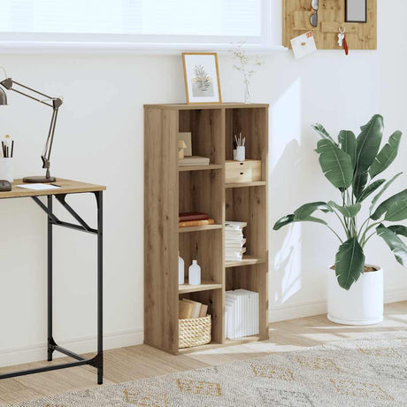 Vidaxl boekenkast 50x25x105 cm bewerkt hout artisanaal eikenkleurig