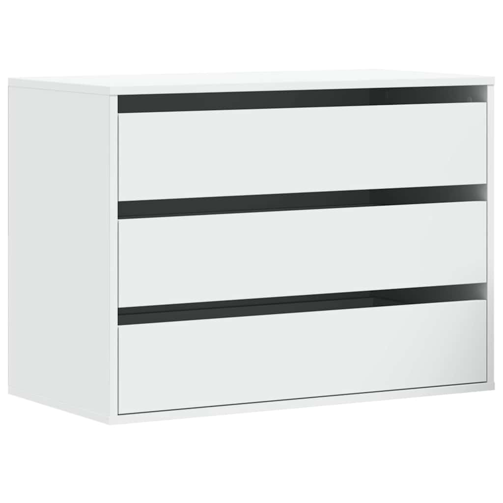Vidaxl ladekast 80x41x58 cm bewerkt hout wit