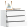 Vidaxl ladekast 80x41x58 cm bewerkt hout wit