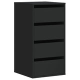Vidaxl ladekast 40x41x76 cm bewerkt hout zwart