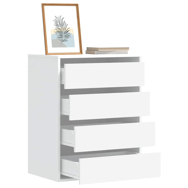Vidaxl ladekast 60x41x76 cm bewerkt hout wit