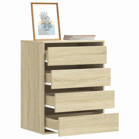 Vidaxl ladekast 60x41x76 cm bewerkt hout sonoma eikenkleurig