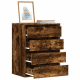 Vidaxl ladekast 60x41x76 cm bewerkt hout gerookt eikenkleurig