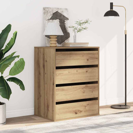 Vidaxl ladekast 60x41x76 cm bewerkt hout artisanaal eikenkleurig