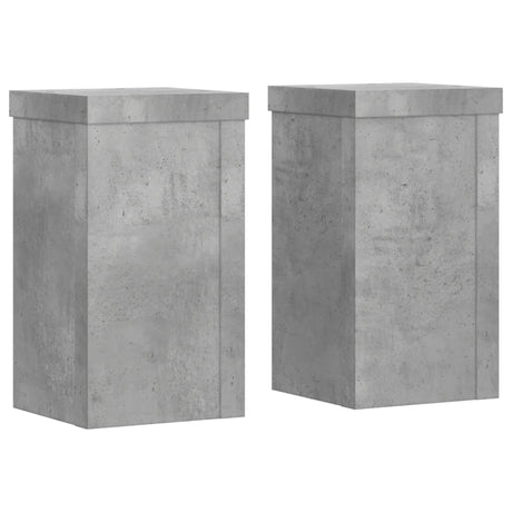 Kwietniki Vidaxx 2 szt. 10x10x18 cm z drewna konstrukcyjnego, betonu, szarego