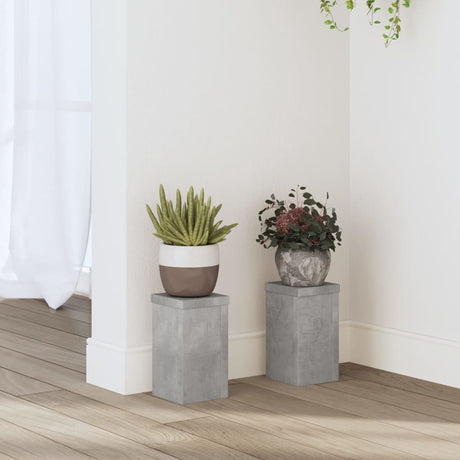 Kwietniki Vidaxx 2 szt. 10x10x18 cm z drewna konstrukcyjnego, betonu, szarego
