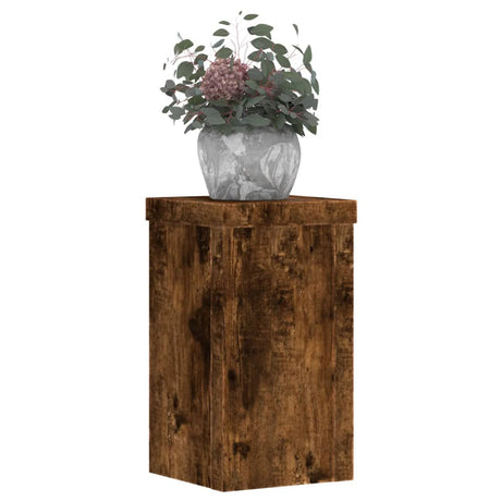 Kwietniki Vidaxx 2 szt. 10x10x18 cm z przetworzonego drewna wędzonego dębu