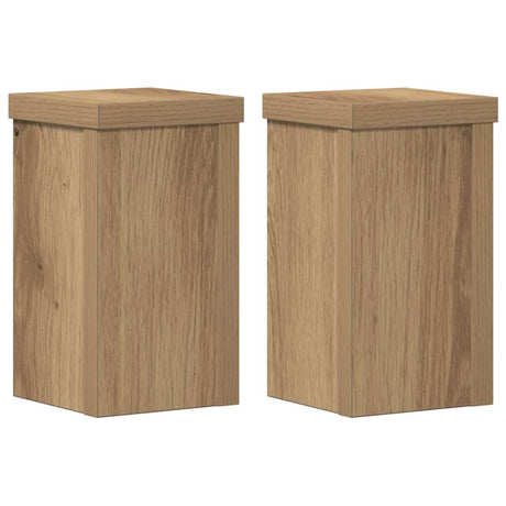 Kwietniki Vidaxx 2 szt. 10x10x18 cm z drewna dębowego rzemieślniczego
