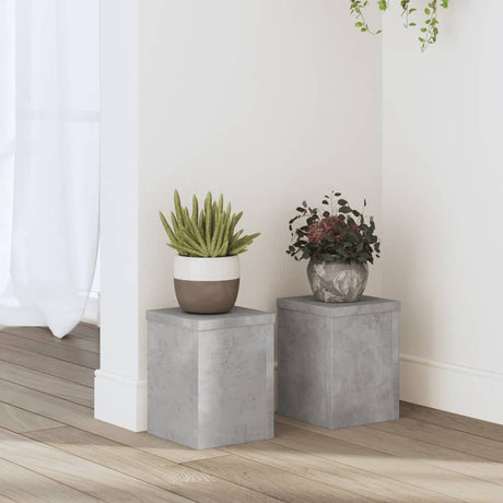 Kwietniki Vidaxx 2 szt. 15x15x20 cm z drewna konstrukcyjnego, betonu, szarego