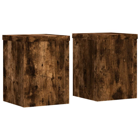 Kwietniki Vidaxx 2 szt. 15x15x20 cm z przetworzonego drewna wędzonego dębu