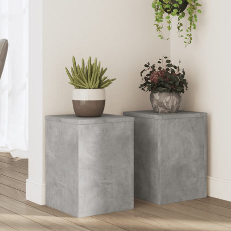 Kwietniki Vidaxx 2 szt. 25x25x35 cm z drewna konstrukcyjnego, betonu, szarego