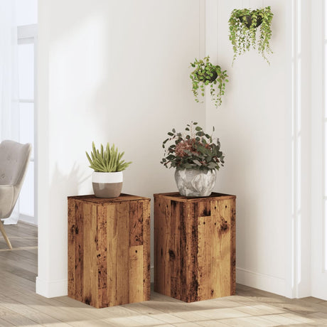 VidaXL kwietniki 2 szt. 30x30x50 cm drewno impregnowane, w kolorze starego drewna