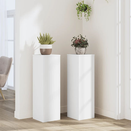 Kwietniki Vidaxx 2 szt. 25x25x80 cm z drewna konstrukcyjnego, białe