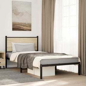 Vidaxl bedframe zonder matras metaal sonoma eikenkleurig 100x190 cm