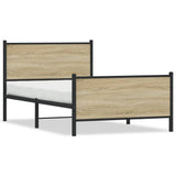 Vidaxl bedframe zonder matras metaal sonoma eikenkleurig 100x200 cm
