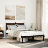 Vidaxl bedframe zonder matras metaal bruin eikenkleurig 120x190 cm