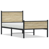 Vidaxl bedframe zonder matras metaal sonoma eikenkleurig 90x200 cm