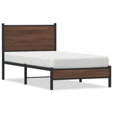 Vidaxl bedframe zonder matras metaal bruin eikenkleurig 80x200 cm