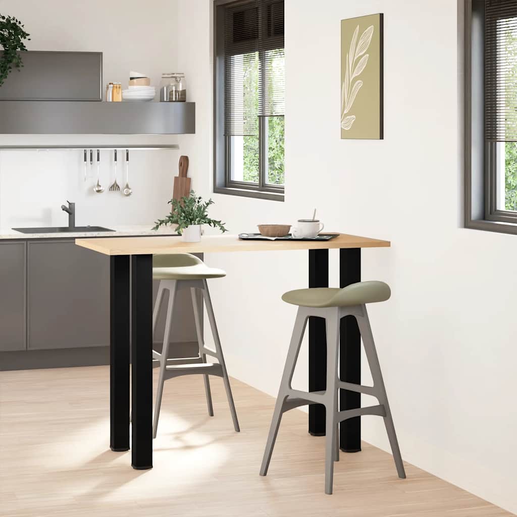 Vidaxl bartafelpoten 4 st 100-102 cm staal zwart