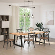 Vidaxl eettafelpoten 2 st v-vormig 100x(72-73,3) cm staal zwart