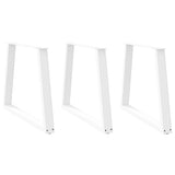 Vidaxl eettafelpoten 3 st v-vormig 80x(72-73,3) cm staal wit