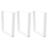 Vidaxl eettafelpoten 3 st v-vormig 80x(72-73,3) cm staal wit