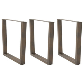 Vidaxl eettafelpoten 3 st v-vormig 90x(72-73,3) cm staal naturel