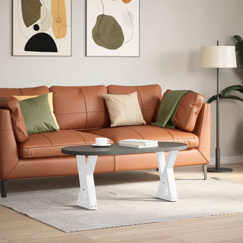 Vidaxl salontafelpoten 2 st 28x(42-43,3) cm staal wit