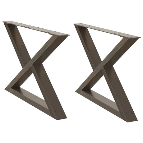 Vidaxl salontafelpoten 2 st 70x(42-43,3) cm staal naturel