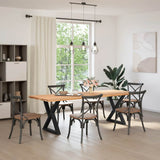 Vidaxl eettafelpoten 2 st 70x(72-73,3) cm staal zwart