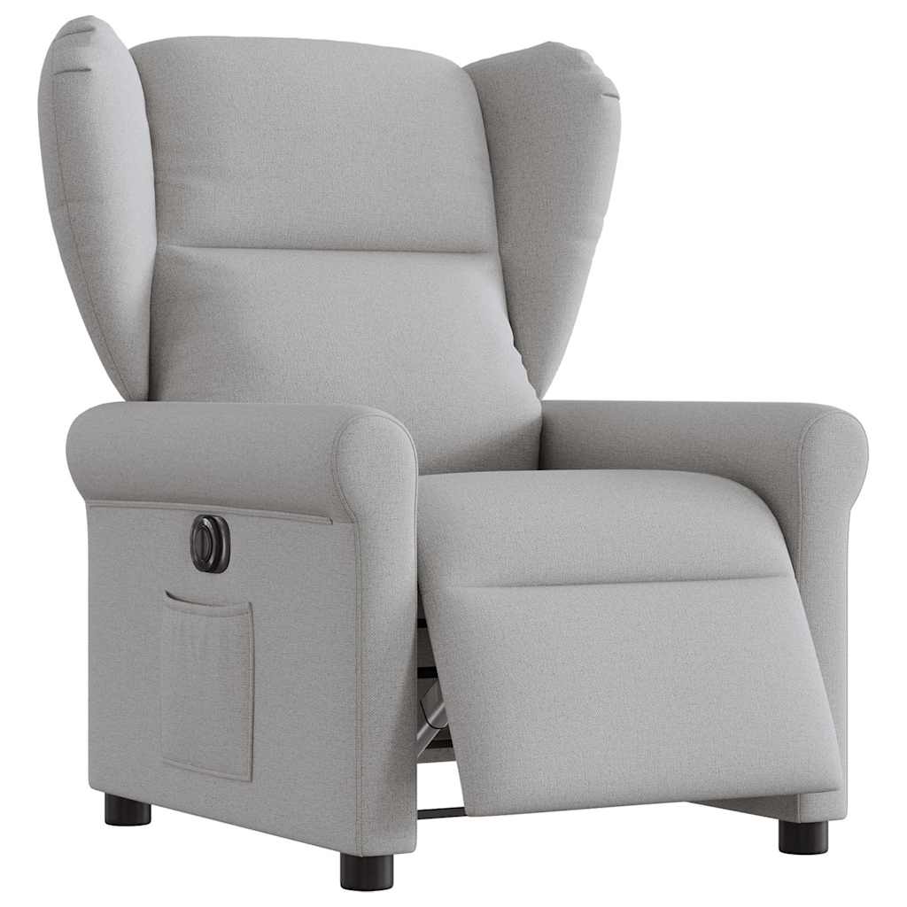 Vidaxl fauteuil elektrisch verstelbaar stof wolk grijs
