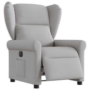 Vidaxl fauteuil elektrisch verstelbaar stof wolk grijs