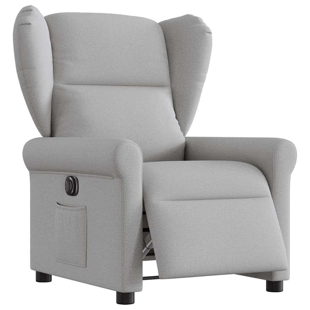 Vidaxl fauteuil elektrisch verstelbaar stof wolk grijs
