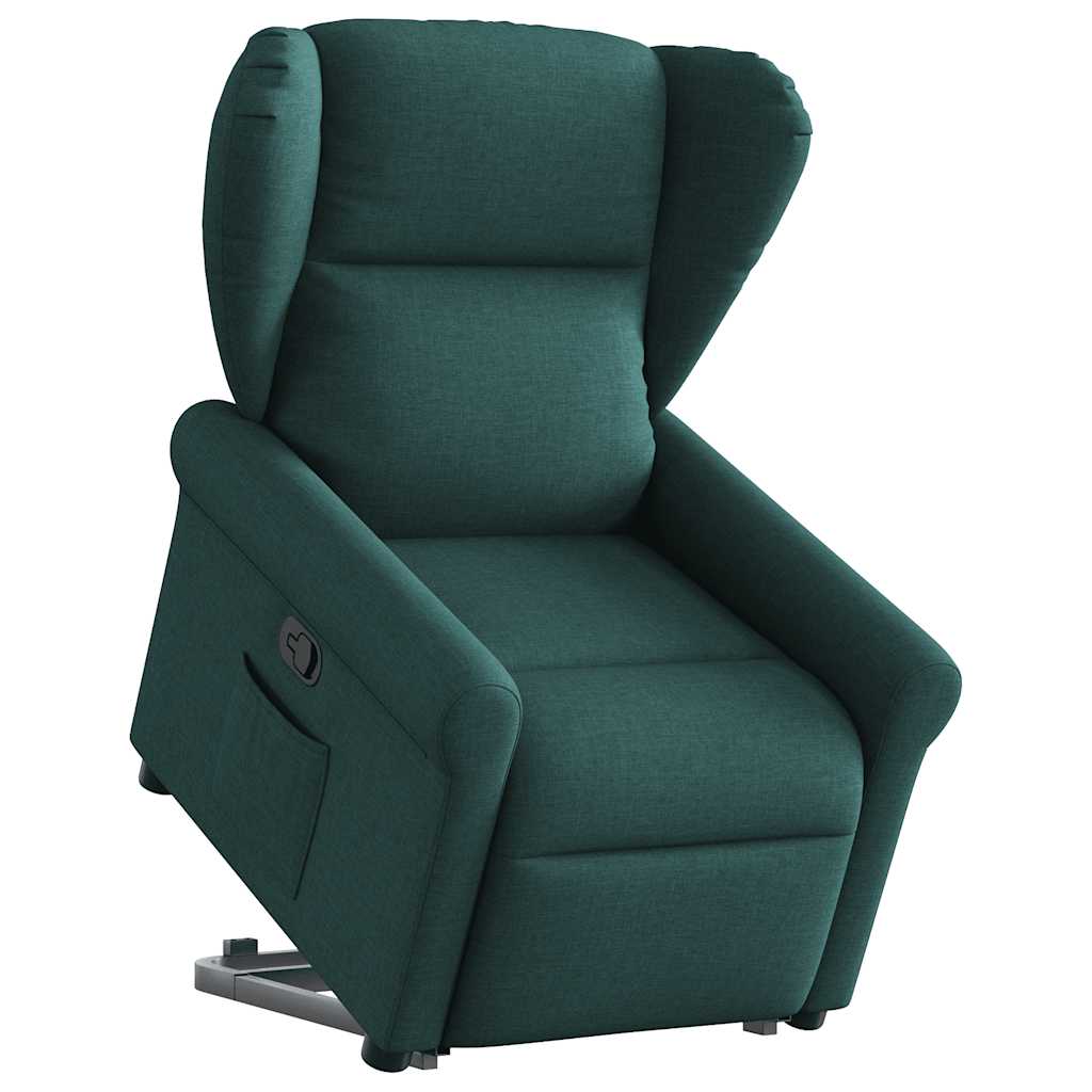 Vidaxl sta-op-stoel verstelbaar stof donkergroen