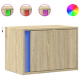Vidaxl nachtkastjes met led wandgemonteerd 2 st sonoma eikenkleurig