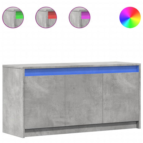 Vidaxl tv-meubel met led 100x34x50 cm bewerkt hout betongrijs