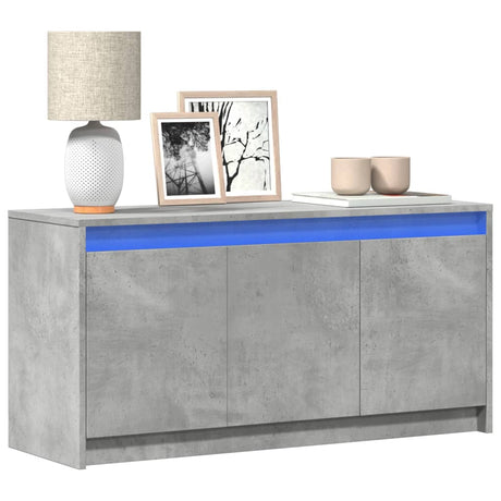 Vidaxl tv-meubel met led 100x34x50 cm bewerkt hout betongrijs