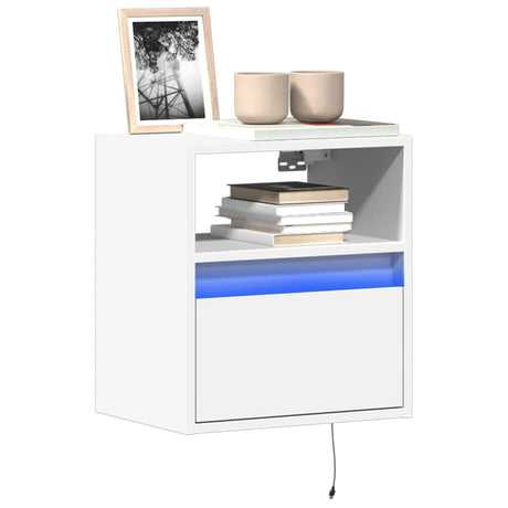 Vidaxl tv-wandmeubels 2 st met led-verlichting 41x31x45 cm wit