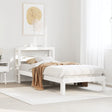 Vidaxl bedframe met hoofdbord massief grenenhout wit 75x190 cm