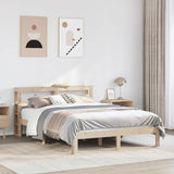 Vidaxl bedframe met hoofdbord massief grenenhout 120x190 cm