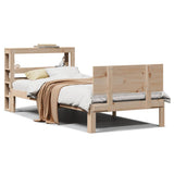 Vidaxl bedframe met hoofdbord massief grenenhout 75x190 cm