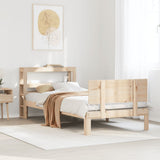 Vidaxl bedframe met hoofdbord massief grenenhout 75x190 cm