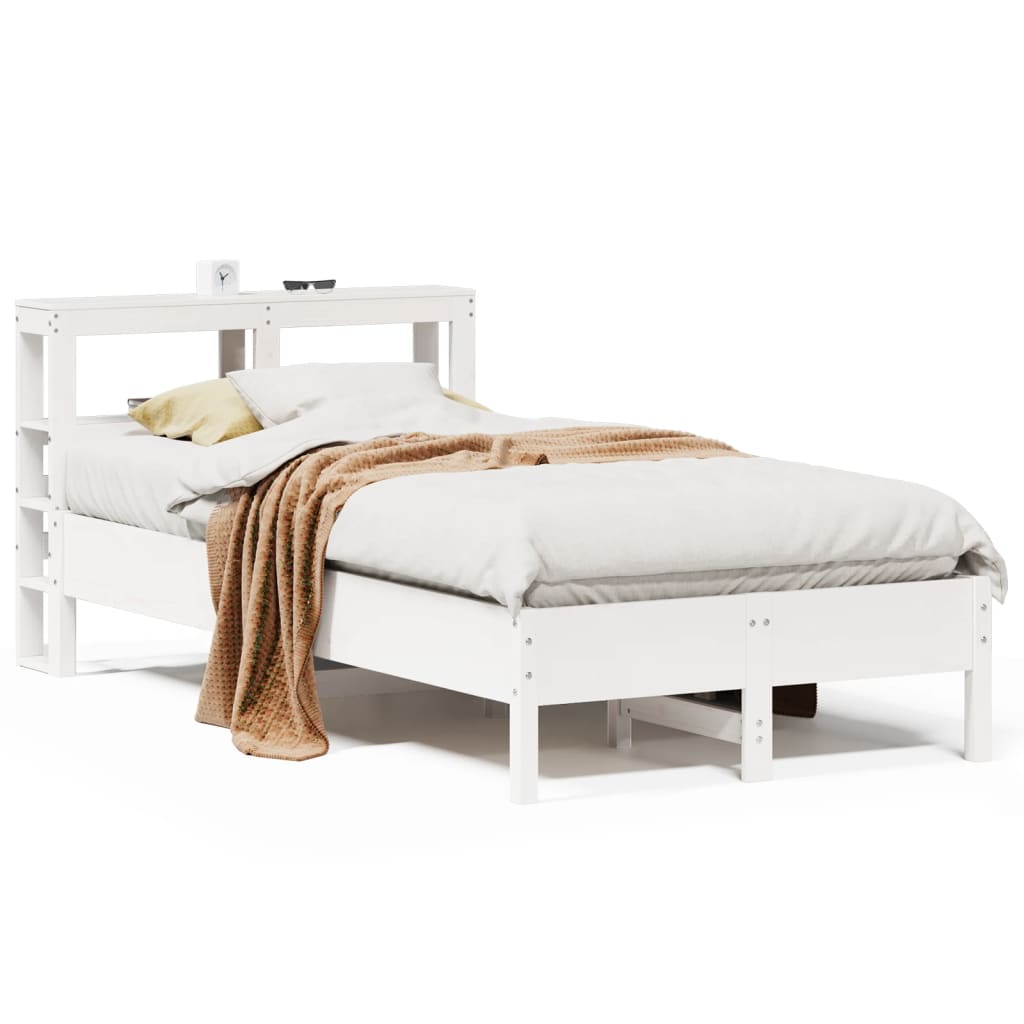 Vidaxl bedframe zonder matras massief grenenhout wit 75x190 cm