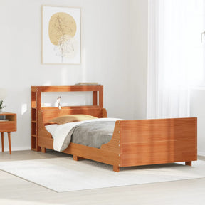 Vidaxl bedframe zonder matras massief grenenhout wasbruin 75x190 cm