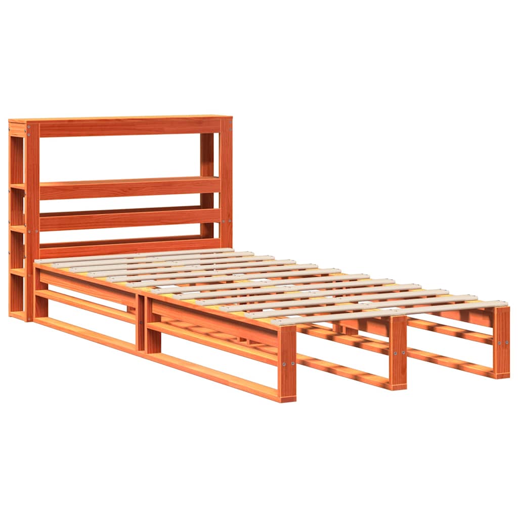 Vidaxl bedframe zonder matras massief grenenhout wasbruin 75x190 cm