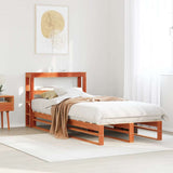Vidaxl bedframe zonder matras massief grenenhout wasbruin 75x190 cm