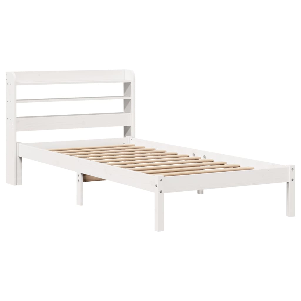 Vidaxl bedframe zonder matras massief grenenhout wit 90x190 cm