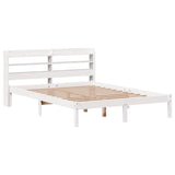 Vidaxl bedframe zonder matras massief grenenhout wit 135x190 cm